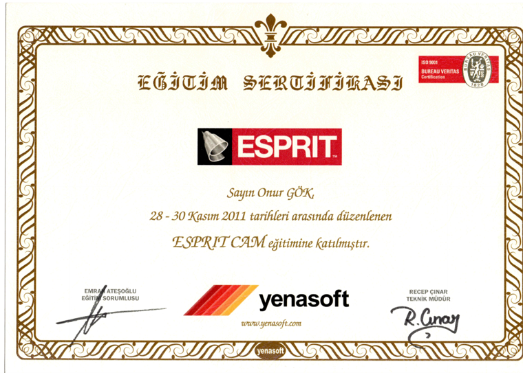 ESPRIT CAM Eğitimi